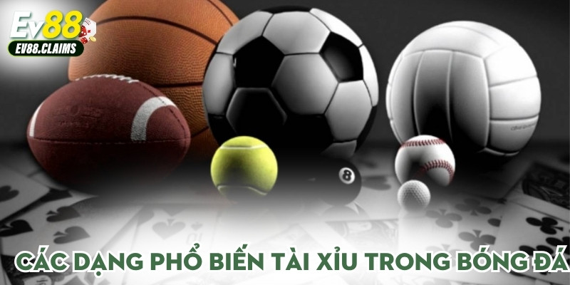 Các dạng phổ biến tài xỉu trong bóng đá